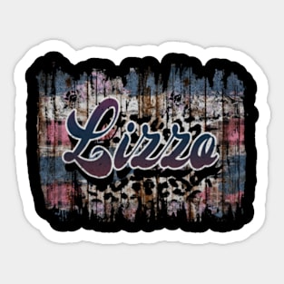 Rainbow Graphic Lizzo Name Birthday 70s 80s 90s Sticker